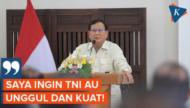 Kunjungi Lanud Iswahjudi, Prabowo Inginkan TNI AU Unggul dan Kuat