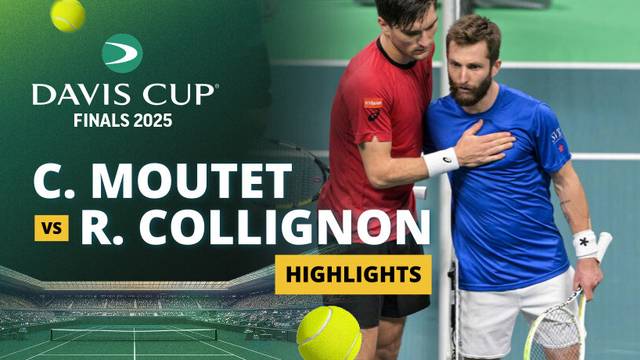Corentin Moutet (FRA) vs Raphael Collignon (BEL) - Highlight | Davis Cup Final 8 2025