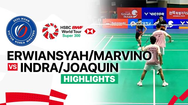 Muh Putra Erwiansyah/Daniel Edgar Marvino (INA) vs Raymond Indra/Nikolaus Joaquin (INA) - Highlight | IKSAN VICTOR Korea Masters 2025