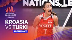Match Highlights | Kroasia vs Turki | Women’s Volleyball Nations League 2023