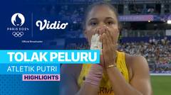 Final Tolak Peluru Putri - Atletik - Highlights | Olympic Games Paris 2024