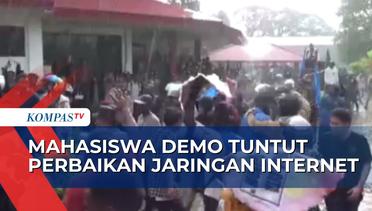Demo Mahasiswa Merauke Tuntut Perbaikan Jaringan Internet Diwarnai Kericuhan!
