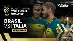 Brasil vs Italia - Highlights | Men's FIVB Road to Paris Volleyball Qualifier