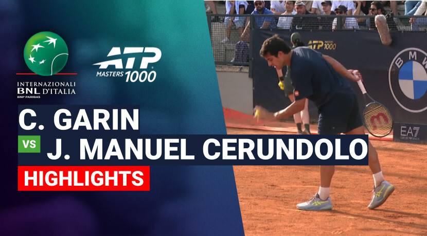 Cristian Garin vs Juan Manuel Cerundolo - Round 1 (Court 1) | ATP 1000: Internazionali BNL d'Italia 2026