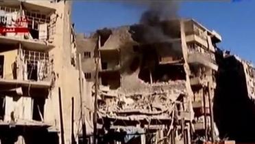 VIDEO: Serangan Udara Suriah di Aleppo Tewaskan 100 Orang
