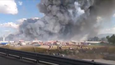 Detik-detik Ledakan Dahysat di Pasar Kembang Api Meksiko