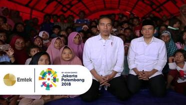 Sambutan Presiden Jokowi Saat Nonton Bareng dari Tenda Pengungsi Lombok | Closing Ceremony Asian Games 2018