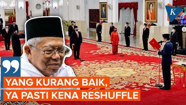 Kata Wapres Maruf Amin Soal Reshuffle Menteri