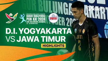 Putra: D.I. Yogyakarta vs Jawa Timur - Highlights | Babak Kualifikasi PON XXI Bola Voli