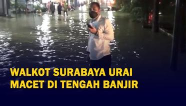 Aksi Wali Kota Surabaya Urai Macet Imbas Banjir di Wiyung