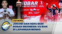 Jokowi dan Heru Budi Hadiri Nobar Indonesia VS Irak di Monas