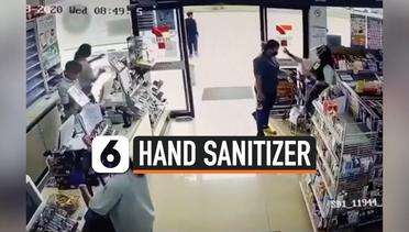 Rekaman Karyawan Supermarket Semprot Hand Sanitizer ke Wajah Pengunjung