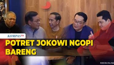 Potret Presiden Jokowi, Menteri Basuki Hingga Ridwan Kamil Ngopi Bareng di Pasar Kreatif Jabar