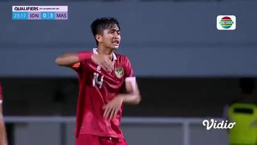 Gol!!! Sempat Dikepung, Anjasmirza (MAS) Lancarkan Tembakan Tak Terhalang! 0-3 Malaysia Terus Jauhkan Jarak Skor! | Qualifiers AFC U17 Asian Cup Bahrain 2023