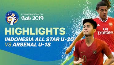 Match Highlight - Indonesian All Stars U-20 3 vs 1 Arsenal FC U-20 | U20 International Bali Cup 2019