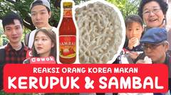 Reaksi Orang KOREA Makan KERUPUK dan SAMBAL !!!ㅣCOWOK KOREA
