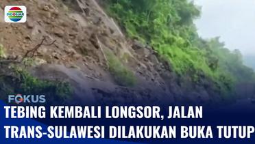 Tebing di Maros Kembali Longsor, Jalan Trans-Sulawesi Diberlakukan Buka Tutup | Fokus