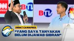 Ditanya Gus Imin Soal APBN, Gibran Malah Jawab Wisatawan Meningkat