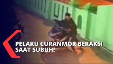 Terekam CCTV! Ini Wajah Pelaku Curanmor di Masjid Al Muslimin Medan!