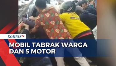Diduga Sopir Mengantuk, Mobil di Malang Tabrak Warga dan 5 Motor