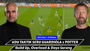 Duel Taktik Seru Guardiola Melawan Graham Potter | Build Up & Daya Serang | Man City 2 - 0 Chelsea