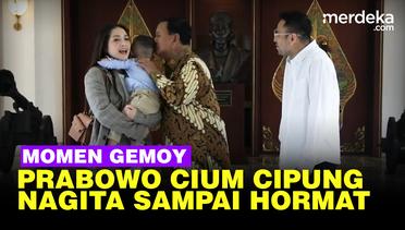 Prabowo Cium Cipung Anak Raffi Ahmad-Nagita, Tantang Duel Silat Aktor Hollywood Iko Uwais