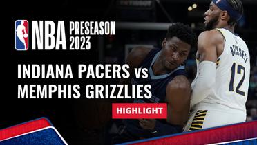 Indiana Pacers vs Memphis Grizzlies  - Highlights | NBA Preseason 2023/24