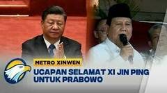 Presiden Tiongkok Xijinping Mengucapkan Selamat ke Prabowo