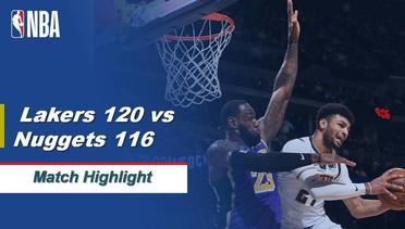 Match Highlight | Los Angeles Lakers 120 vs 116 Denver Nuggets | NBA Regular Season 2019/20