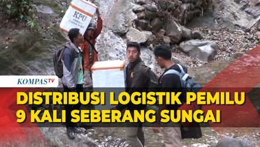 Melihat Pengantaran Logistik Pemilu 2024 Gorontalo, Harus 9 Kali Menyeberang Sungai