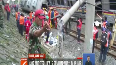 Pantauan Terkini di Lokasi KRL Jakarta-Bogor yang Terguling, 2 Gerbong Rusak - Liputan 6 Siang