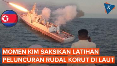 Kim Jong Un Saksikan Latihan Peluncuran Rudal Korut di Laut
