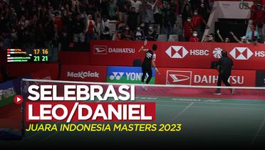 Selebrasi Leo Rolly Carnando / Daniel Marthin Juara Indonesia Masters 2023
