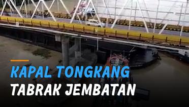 Viral Kapal Tongkang Tabrak Pondasi Jembatan Mahakam