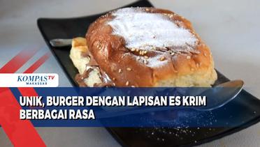 Unik, Burger Dengan Lapisan Es Krim Berbagai Rasa