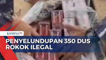 Diduga Penyelundupan, 350 Dus Rokok Ilegal Tanpa Pita Cukai Diamankan di Pangkalan TNI AL!