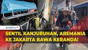 Ingatkan Soal Kanjuruhan Pria Ini Kayuh Sepeda dari Malang ke Jakarta Sambil Tarik Keranda!
