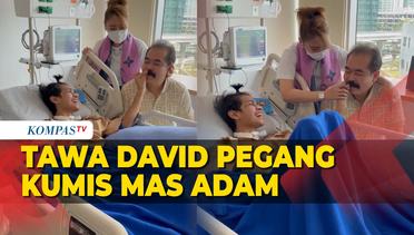 Tawa Lepas David Ozora saat Pegang Kumis Mas Adam, Suami Inul Daratista