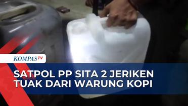 Sarpol PP Kota Padang Razia Warung yang Jual Minuman Keras, Sejumlah Miras Oplosan Disita!