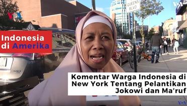 Komentar Warga Indonesia di New York Tentang Pelantikan Jokowi dan Ma’ruf