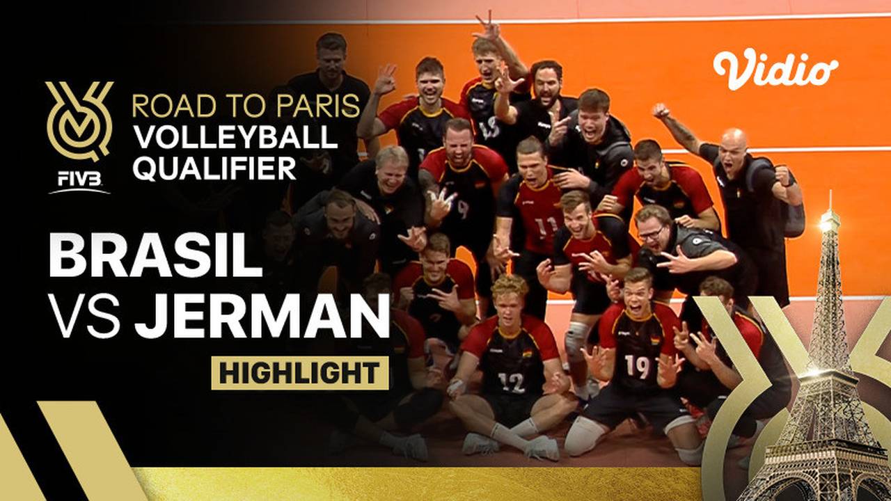 Brasil vs Jerman Match Highlights Men's FIVB Road to Paris