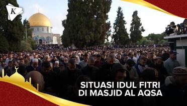 Warga Palestina Rayakan Shalat Idul Fitri di Masjid Al Aqsa Hari ini