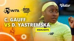 Coco Gauff vs Dayana Yastremska - Highlights | WTA Mutua Madrid Open 2024