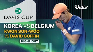 Highlights | Korea vs Belgium - Day 2 | Kwon Son-woo vs David Goffin | Davis Cup 2023