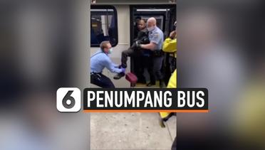Rekaman Penumpang Diseret Keluar Bus Karena Tak Pakai Masker