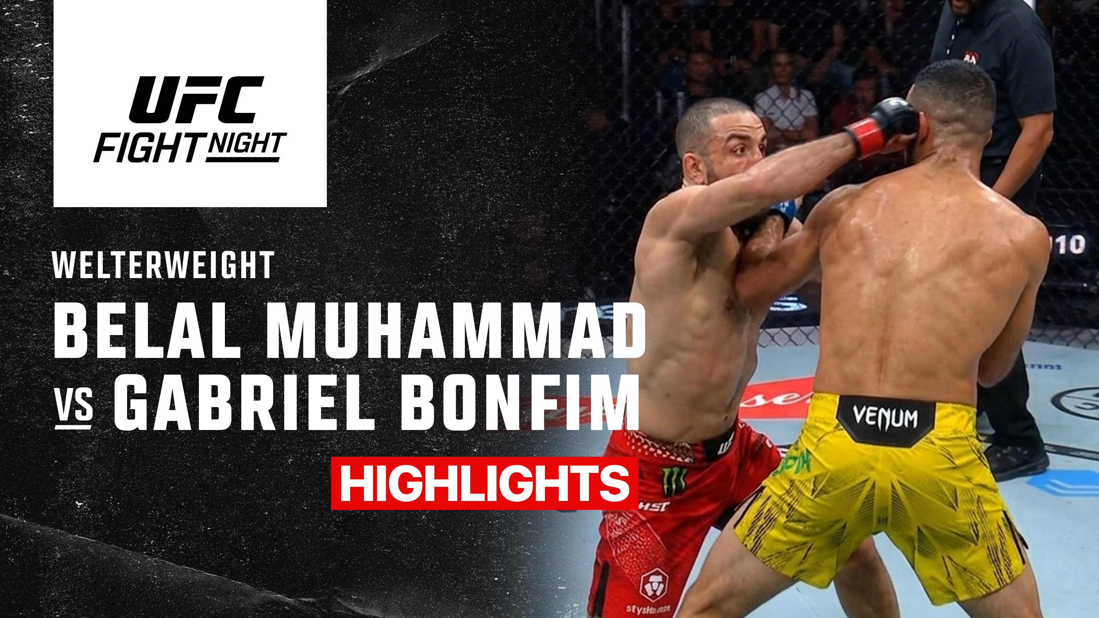 Belal Muhammad vs Gabriel Bonfim - Welterweight | UFC Fight Night