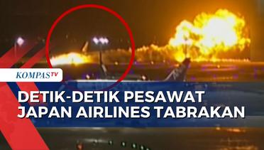 Rekaman Detik-Detik Pesawat Japan Airlines Tabrakan dan Terbakar di Bandara Haneda Tokyo