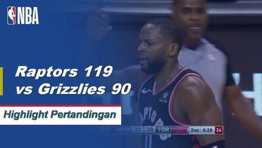 NBA I Cuplikan Pertandingan :  Raptors 119 vs Grizzlies 90