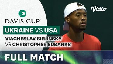 Ukraine vs USA: Viacheslav Bielinsky vs Christopher Eubanks - Full Match | Qualifiers Davis Cup 2024