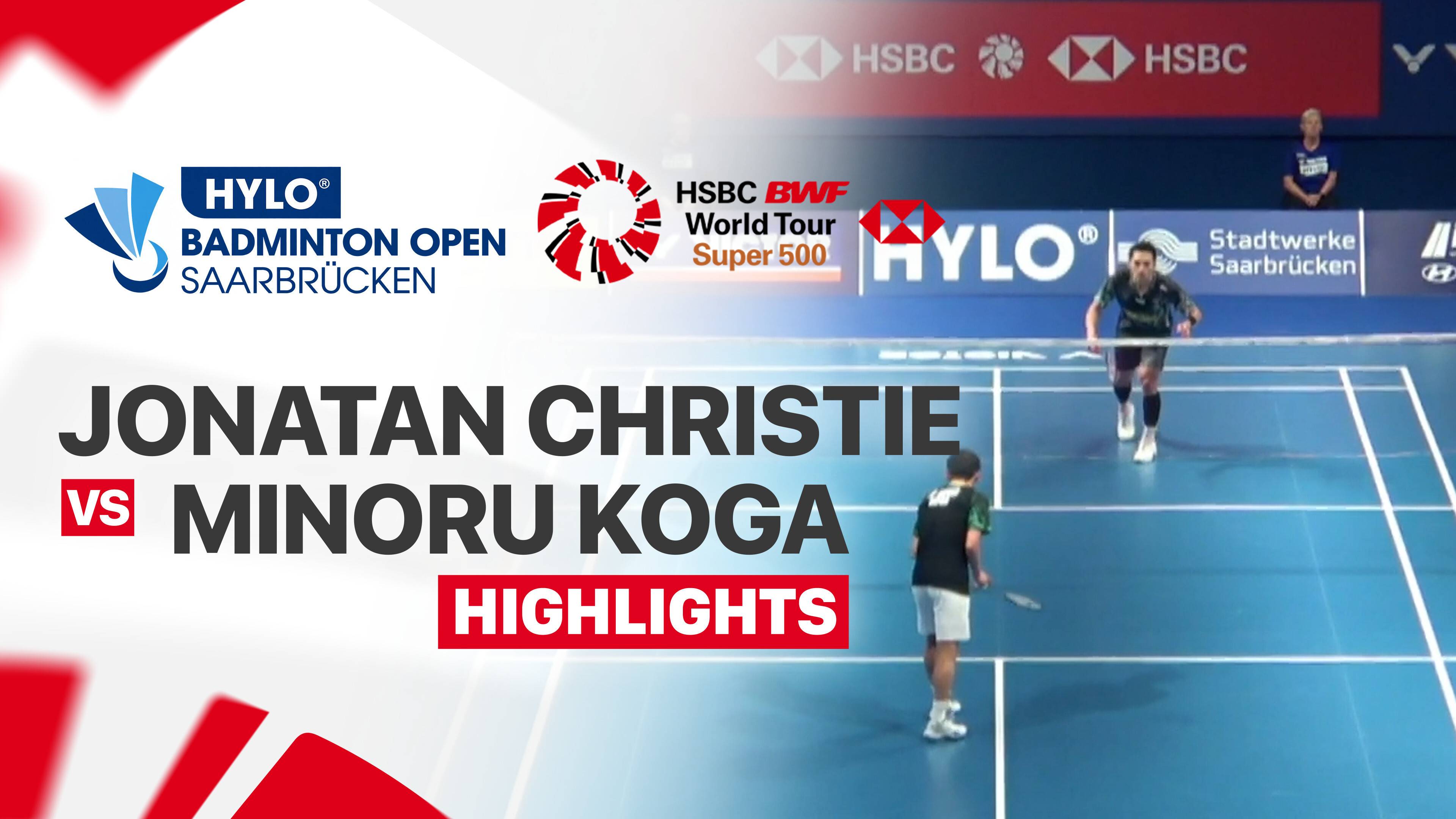 Jonatan Christie (INA) vs Minoru Koga (JPN) - Men's Singles Round of 16 | HYLO Open 2026
